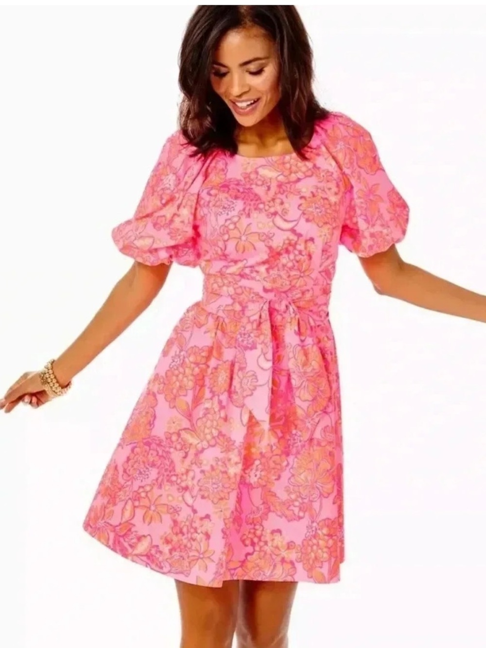 Lilly Pulitzer Knoxlie Dress In Mandevilla Baby Days Bloom Size 8